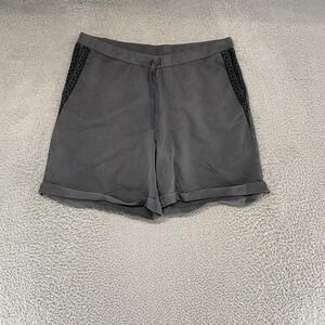 J. Jill Shorts Womens‎ XL Gray French Terry Drawstring Cuffed Embroidered